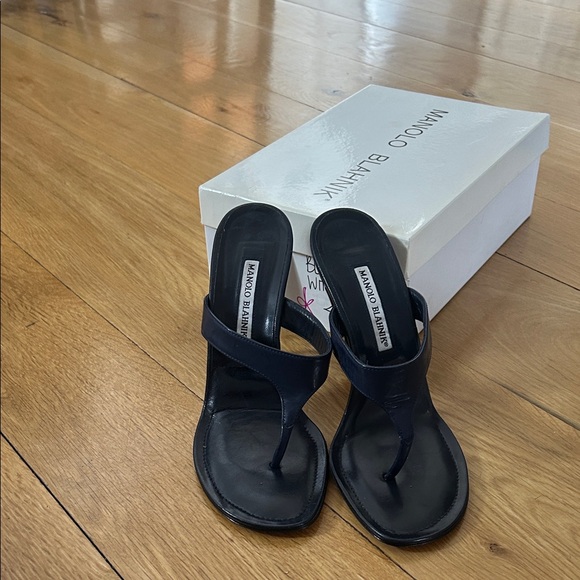 Manolo Blahnik Shoes - Manolo Blahnik Navy Women's Sandals